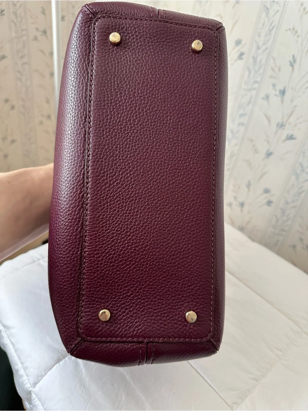 Kate Spade Plum Pebbled Leather Satchel